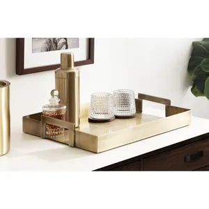 Bandeja de Servicio de Metal Resistente Personalizada para Servir Alimentos y Uso Versátil, Solución de Presentaciones en Compras al por Mayor desde India - Product Image 6