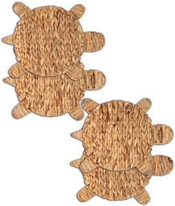 แผ่นรองผักตบชวารูปเต่าเสื่อทอเป็นมิตรต่อสิ่งแวดล้อม - Product Image 1