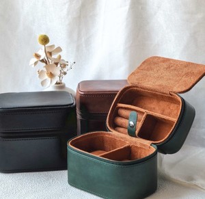 Leather <b>Watch</b> Roll Travel <b>Case</b> for Men and Women, Custom Groom Gift - Product Image 3