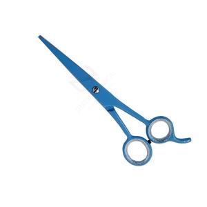 Ciseaux de coiffure pour barbier en acier inoxydable allemand, pour droitiers |   Conception à pointe émoussée |   Lame droite bleue de précision haute qualité - Product Image 6