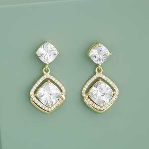 Geometric Drop <b>Earrings</b> for Party Religious Pendant Stud Pearl <b>Diamond</b> Zircon - Product Image 1