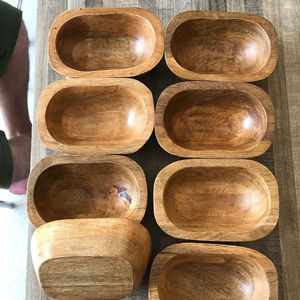 ชามแป้งไม้ทำมือขายดี รูปทรงวงรีแบบกำหนดเอง สำหรับตกแต่งบ้านและคริสต์มาส ผลิตในอินเดีย - Product Image 2