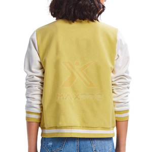 เสื้อแจ็คเก็ตเลตเตอร์แมนผู้หญิงสีพื้น ผ้าทนทาน สวมใส่สบาย - Product Image 2