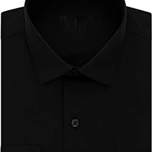 Chemise habillée pour homme en popeline 100% coton respirante, infroissable, à manches longues et boutonnée, de haute qualité - Product Image 3