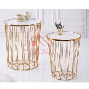 Ensemble de meubles décoratifs pour la maison dorés 2 tailles de meubles modernes faits à la main - Product Image 1