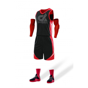 Vente chaude Uniforme de basket-ball pour hommes personnalisé Blanc avec des accents bleus Ensemble respirant Fabriqué en Chine Technique simple - Product Image 1