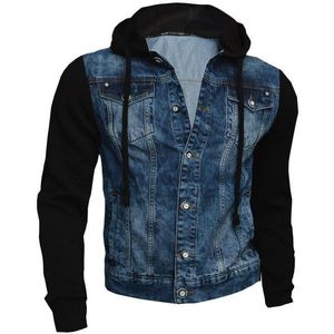 Vestes en jean à capuche pour toute occasion Vêtements d'extérieur polyvalents Superposition Style décontracté Tissu robuste Capuche souple - Product Image 1