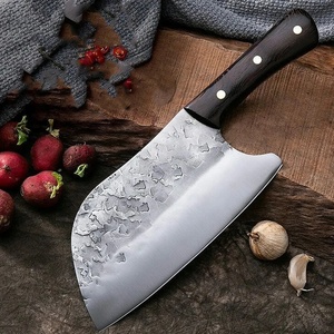 Custom Handmade 10-Inch Carbon Steel Chef Cleaver Knife with Unique Leather Sheath Beautiful Handle Customizable Supported - Product Image 6