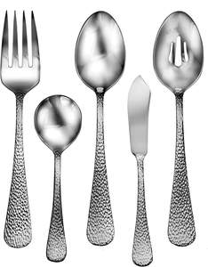 Elegante Juego de Cubiertos de Acero Inoxidable Sostenible, Estilo Indio, Pulido Espejo, Cuchillo y Cuchara para Reuniones al Aire Libre e Interior, Servicio de Cena - Product Image 1