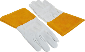 Gants de soudage TIG en cuir de chèvre de qualité supérieure robustes Gants de sécurité résistants à la chaleur en cuir de grain - Product Image 2