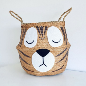 Màu Sắc Khác Nhau Bụng Giỏ Với Xử Lý Có Thể Gập Lại Cỏ biển Handmade Trong Việt Nam Cho Lưu Trữ Trang Trí Nội Thất Hoặc Quà Tặng Bao Bì - Product Image 3