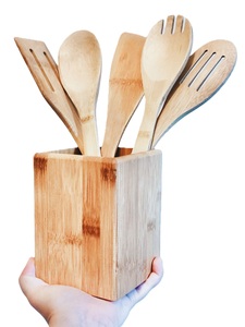 Cubiertos de madera multifuncionales Caja de forma rectangular con múltiples compartimentos Utensilios de cocina Artículos de hotel al mejor precio - Product Image 5