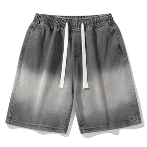<b>Mens</b> Washed Denim Shorts Custom Color Loose Fit Casual <b>Jean</b> Summer Shorts Streetwear OEM Manufacturer - Product Image 1