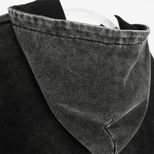 French Terry Suministro de ropa para hombre Sudadera con capucha lavada vintage en blanco Logotipo de ropa personalizada Sudaderas con capucha de gran tamañoDDP Envío - Product Image 5