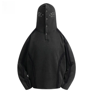 Pull à capuche ample décontracté pour hommes séchage rapide respirant printemps impression numérique 3D broderie marque de mode de rue chaude au crochet - Product Image 2