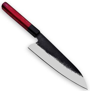 Juego de cuchillos de chef de cocina profesional personalizado hecho a mano HOJA DE Damasco de acero de alto carbono mango de madera de acero inoxidable grado alimenticio - Product Image 1