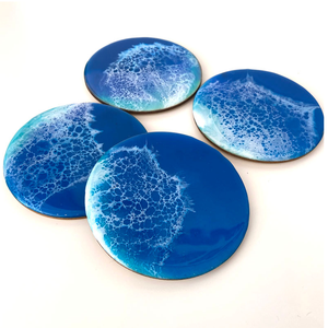 Home Decorative Item Wooden Drink <b>Coaster</b> Horn Bone Square Shape Wood and Resin Cup Wood <b>Coaster</b> Top Selling Unique Design - Product Image 1