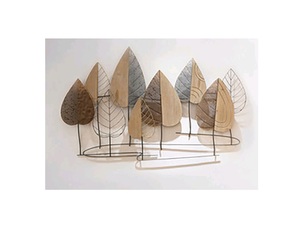 Arte de pared de flores clásico para sala de estar, dormitorio, habitación de invitados, Arte de la pared de Metal Decoración, acabado multicolor, diseño moderno montado en la pared - Product Image 6