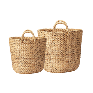 Panier fabriqué à la main en jacinthe d'eau du Vietnam, fait à la main, parfait pour l'organisation du linge, le rangement des jouets et la décoration de la maison - Product Image 1