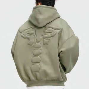 เสื้อฮู้ดผ้าฝ้ายสำหรับผู้ชายเสื้อฮู้ด100% ซักด้วยกรดเสื้อฮู้ดสำหรับผู้ชายเสื้อผ้าลำลองซักแบบบ็อกซี่แอซิด2025 - Product Image 6