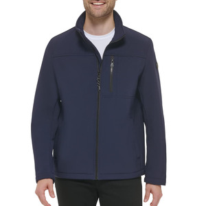 Vêtements en gros personnalisés 2026, veste softshell décontractée imperméable pour homme, coupe-vent, devant uni, prix bas, hiver - Product Image 3