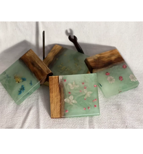 Dessous de verre créatif en résine et bois pour la maison Dessous de verre pour tasse à thé Conception personnalisée Produits de qualité durable - Product Image 4