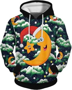 Sudadera con Capucha Navideña para Hombre, Diseño Nuevo, Cómoda y Moderna, 100% Poliéster, con Logotipo Personalizado, MOQ Bajo - Product Image 4