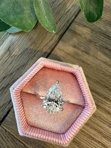 Designer Luxury PearCut Lab Created Diamond <b>Ring</b> <b>for</b> <b>Women</b> <b>Statement</b> Piece Fine Jewelry <b>for</b> Wedding Engagement Bridal Gift Top - Product Image 4