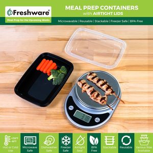 Freshware Meal Prep <b>Containers</b> [50 Pack] 1 Compartment with Lids, <b>Food</b> <b>Storage</b> <b>Containers</b> 24 oz - Product Image 5