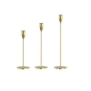 Décoration intérieure moderne, accessoire de fête de mariage élégant, accessoires d'éclairage de Noël avec bougeoir en métal aluminium et laiton - Product Image 1