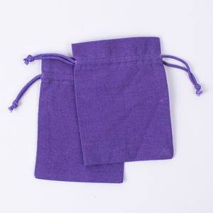 Alta calidad púrpura algodón cordón boda Favor joyería bolsa hecha a mano indio logotipo personalizado regalo bolsa de embalaje al por mayor - Product Image 4