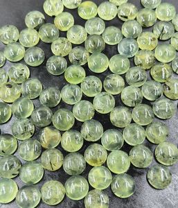 Cabujón de Prehnita verde Natural de alta calidad, 12-20mm, forma lisa, piedra preciosa suelta para la fabricación de joyas, gemas al por mayor - Product Image 2