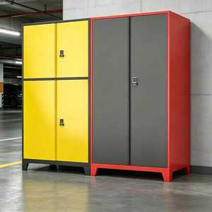 Electronic Password Lock Tool <b>Cabinet</b> Steel Storage Locker Double Door <b>Garage</b> Supply <b>Cabinet</b> - Product Image 2