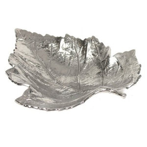 Classic Design Silver Nickel <b>Decorative</b> Metal Casted Aluminium Leaf Tray & Home <b>Table</b> <b>Decor</b> for Home - Product Image 5