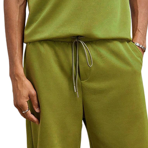 Vente en gros de nouveaux ensembles de shorts d'été décontractés pour hommes ensemble de survêtement uni à manches courtes avec short et t-shirt vêtements de marque pour hommes ensembles 2 pièces - Product Image 2