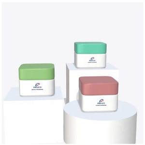 Pot carré en PET de haute qualité OEM ODM Impression durable Couvercle Crème pour le corps Emballage de cosmétiques Pots en plastique fabriqués au Vietnam - Product Image 5