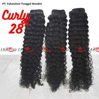 Extensions de cheveux humains indonésiens 100% vierges Remy, qualité supérieure, couleur naturelle, ondulés bouclés, doux, brillants, sans perte, sans nœuds, cuticules intactes