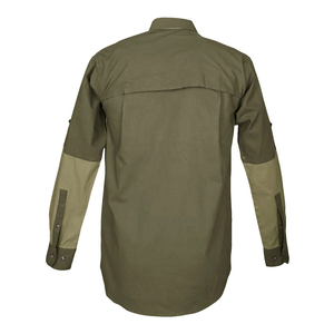 Chemise de chasse en plein air pour hommes 100% coton respirant léger évacuant l'humidité séchage rapide logo personnalisé commande personnalisée - Product Image 2