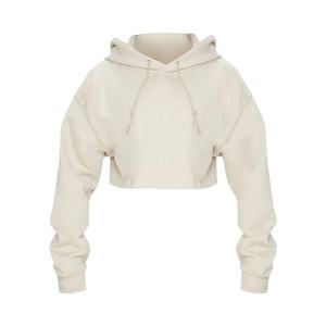 Women Streetwear <b>Long</b> <b>Sleeve</b> <b>Crop</b> Top Sporty Oversized Hoodies Crewneck Sweatshirts Customized Cropped Pullover Hoodie - Product Image 4