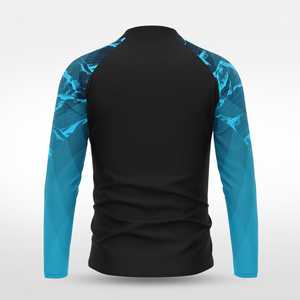 เสื้อแขนยาวพิมพ์ลายแบบกลับด้านได้ คอซิป 1/4 สำหรับผู้ชาย เนื้อผ้าเบา ระบายเหงื่อได้ดี เหมาะสำหรับออกกำลังกาย - Product Image 6