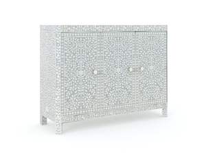 Aparador y gabinete con incrustaciones de hueso de diseño moderno personalizado de lujo a los precios más bajos de la India - Product Image 2