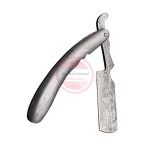 Custom Handmade Damascus Steel <b>Straight</b> <b>Razor</b> Personal Use Shaving <b>Razors</b> - Product Image 3