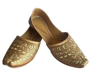Stylish <b>Men</b> Wedding Flat Custom Embroidered Logo Jutti Khussa Shoes Pakistani Casual Wedding Fashion - Product Image 1