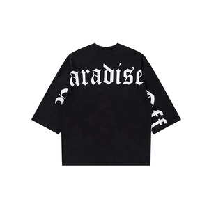 เสื้อยืดฟิตบ็อกซี่ตาข่ายโพลีเอสเตอร์คอวีออกแบบตามสั่งสไตล์บาสเก็ตบอล - Product Image 2