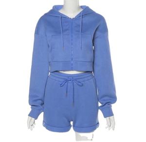 100% Cotton Fleece Women Hoodies Sweatshirt Cropped Top Jogger Set extra <b>Large</b> Womens Hoodie - Product Image 1