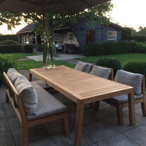 Ensemble de jardin en rotin et aluminium au design moderne, résistant aux UV, en bois massif, pour 6 personnes, idéal pour les parcs et les hôtels – Fabrication OEM/ODM au Vietnam - Product Image 2