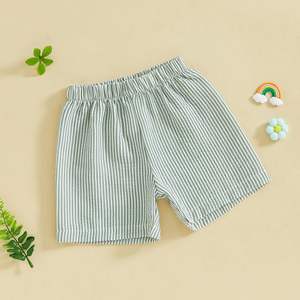 Pantalones cortos Cargo personalizados para niños, pantalones cortos de playa con cintura elástica para niños, pantalones cortos para bebés de Color sólido de alta calidad para niños - Product Image 1