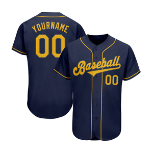 Maillot de baseball cousu sur mesure, style professionnel, matière premium avec nom et numéro pour les joueurs - Product Image 1