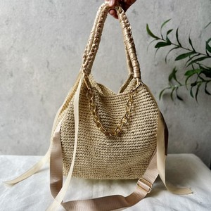 Bolsa de rafia vietnamita de ganchillo natural - Product Image 1