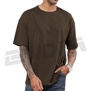 Top de manga corta con hombros caídos Unisex de gran tamaño, ropa de calle informal holgada de verano, moda cómoda para uso diario - Product Image 5